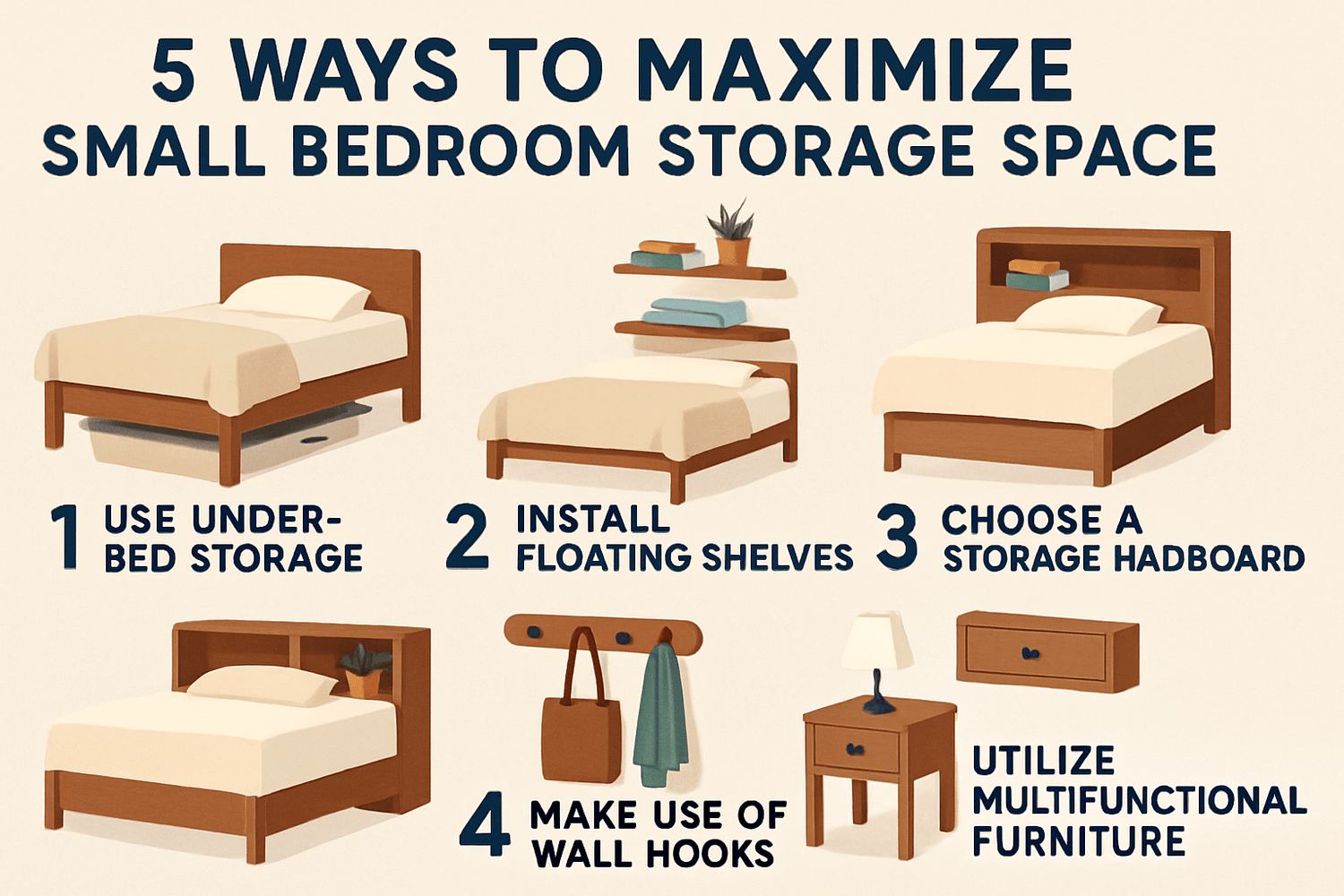 5 Ways to Maximize Small Bedroom Storage Space