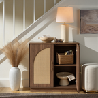 Rattan Sideboard – Eiche Natur für Ess- & Wohnzimmer