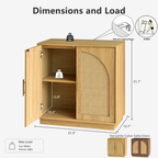 Rattan Sideboard – Eiche Natur für Ess- & Wohnzimmer