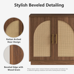 Rattan Sideboard – Eiche Natur für Ess- & Wohnzimmer