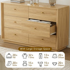 FORTUNETECFORTUNETEC Gloden Oak 6 - Drawer Dresser