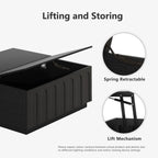 FORTUNETECmid - century modern black wood coffee table