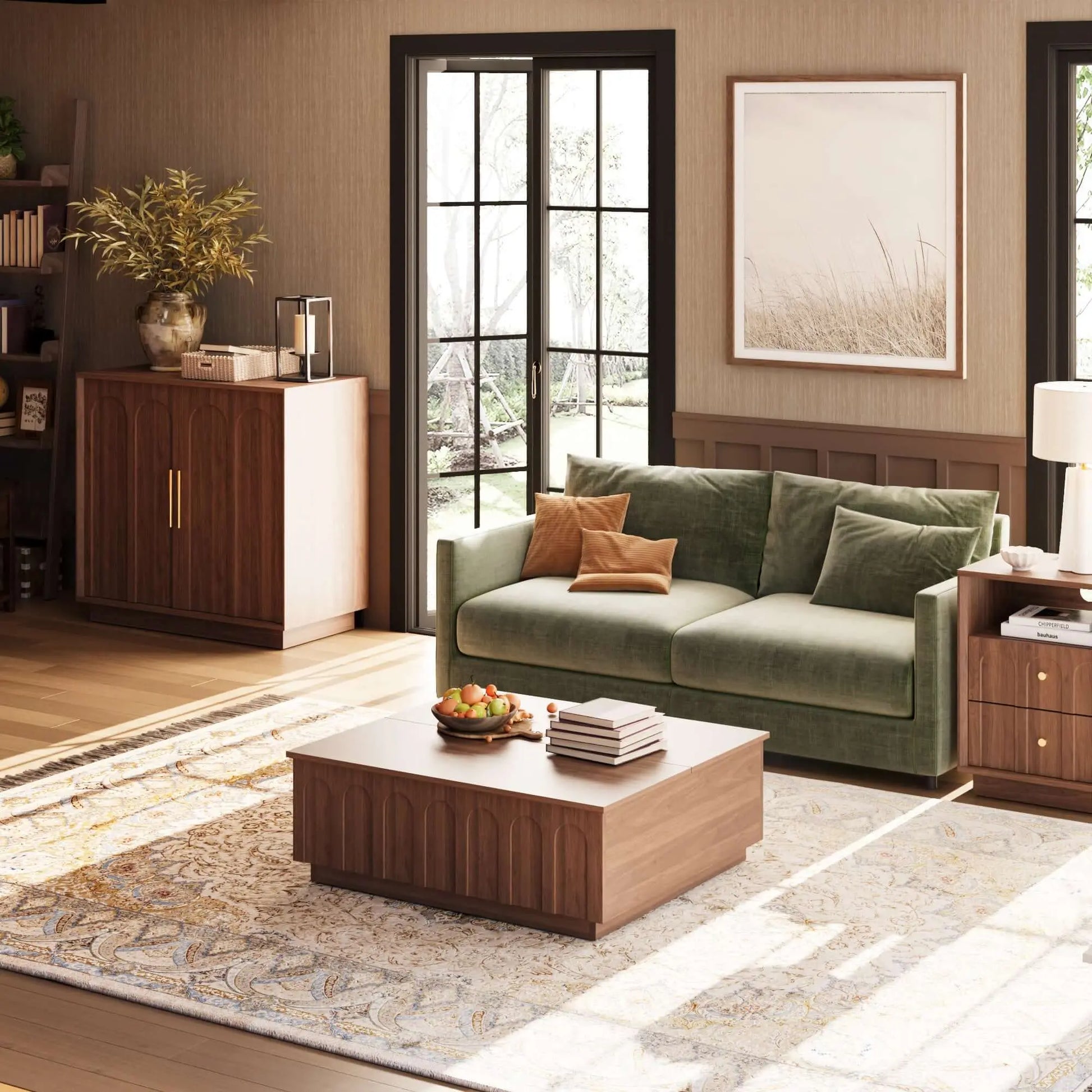 FORTUNETECMid - Century Modern Walnut Sideboard