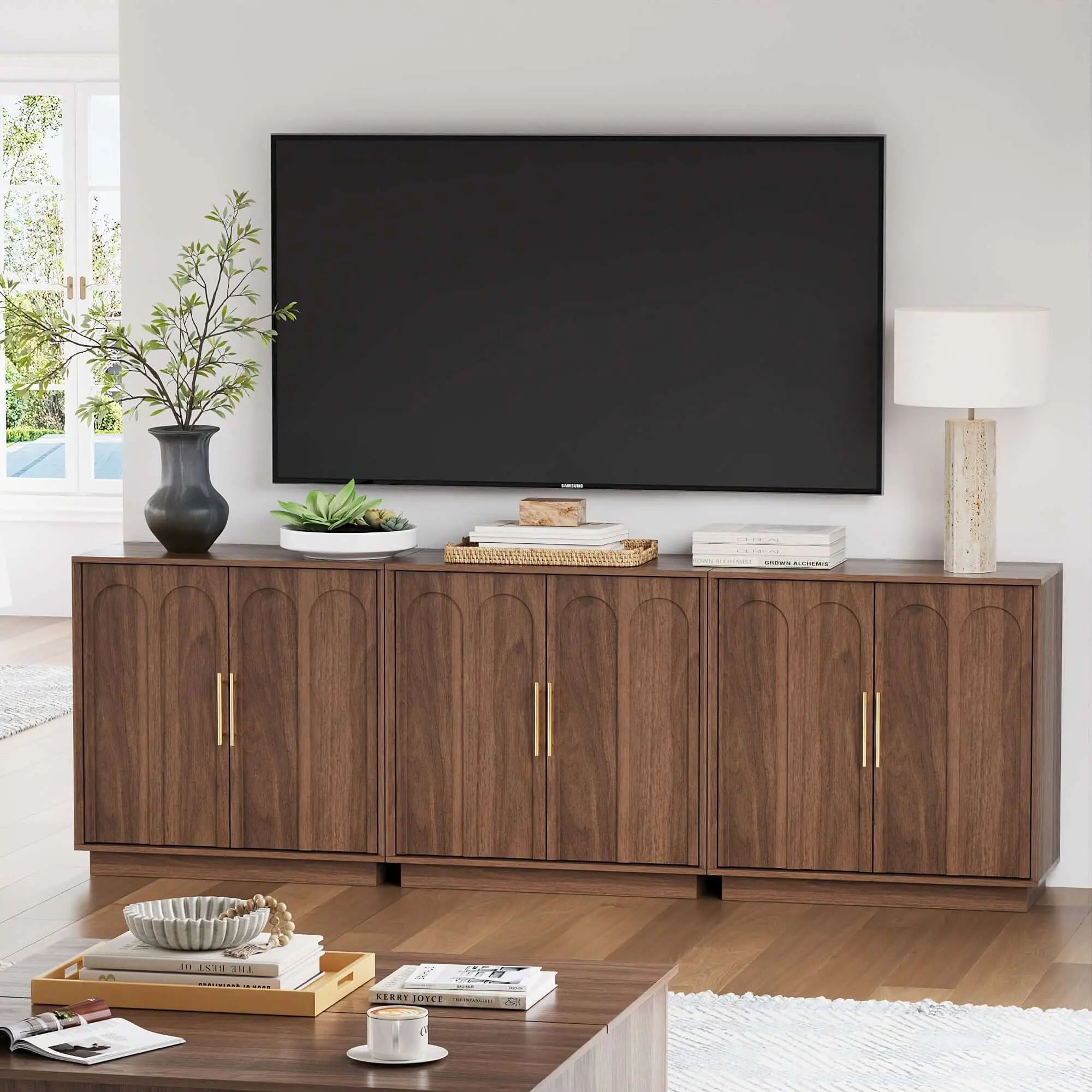 FORTUNETECMid - Century Modern Walnut Sideboard